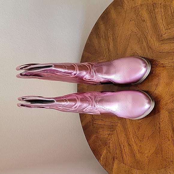 TRUE CRAFT Metalic Pink Western Boots, 8M, NIB - Picture 8 of 16
